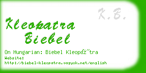 kleopatra biebel business card